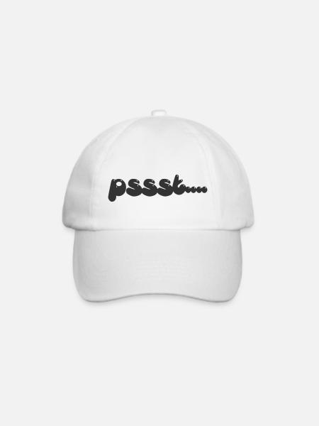 Pssst.... - Baseballkappe - Weiß/Weiß