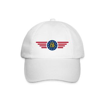 Georgia USA - Baseballkappe - Weiß/Weiß - Vorne
