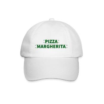 Pizza Margherita - Baseballkappe - Weiß/Weiß - Vorne
