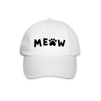 Miau - Baseballkappe - Weiß/Weiß - Vorne