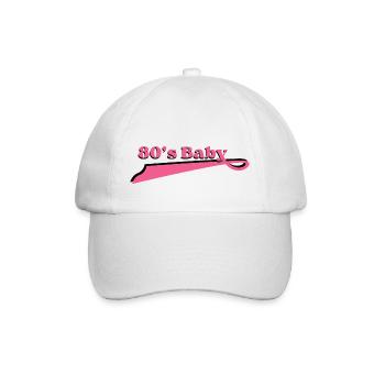 Jahrgang 80 Baby - Baseballkappe - Weiß/Weiß - Vorne