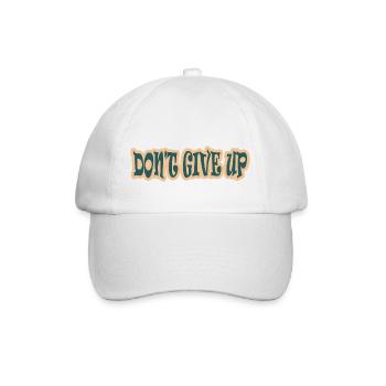 Originelles Design, geben Sie nicht auf! - Baseballkappe - Weiß/Weiß - Vorne