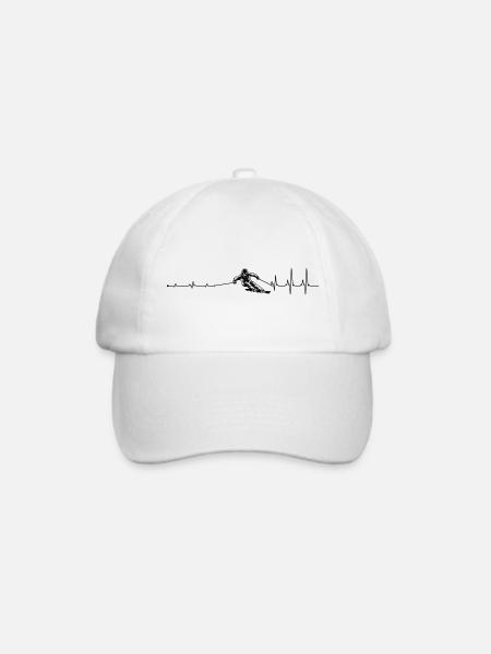 Heartbeat Ski - Baseballkappe - Weiß/Weiß