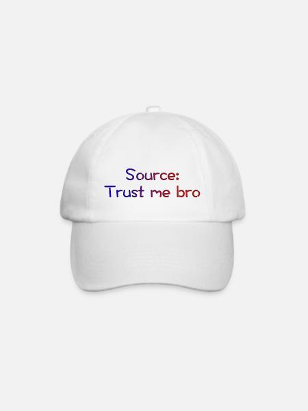 Thrust me bro / Vertrau mir Bruder - Baseballkappe - Weiß/Weiß
