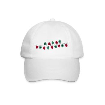FROHE WEIHNACHTSLICHTER - Baseballkappe - Weiß/Weiß - Vorne