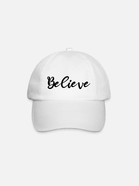 Believe - Baseballkappe - Weiß/Weiß