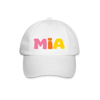 Name - Mia - Baseballkappe - Weiß/Weiß - Vorne