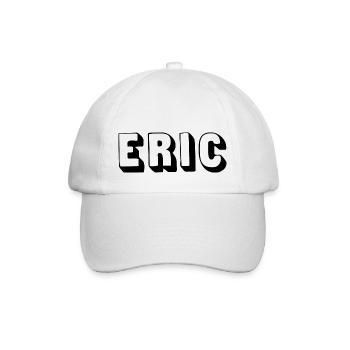 Name - Eric - Baseballkappe - Weiß/Weiß - Vorne