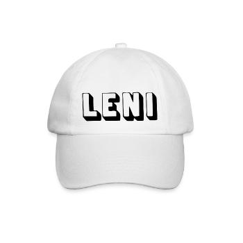 Name - Leni - Baseballkappe - Weiß/Weiß - Vorne