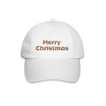 Merry Christmas - Baseballkappe - Weiß/Weiß - Vorne