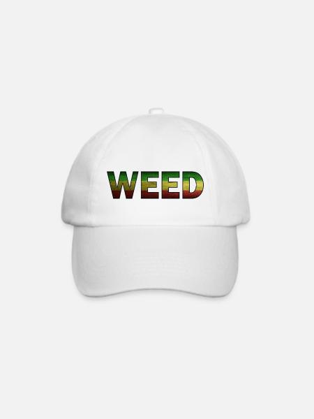 Marihuana Weed Cannabis - Baseballkappe - Weiß/Weiß
