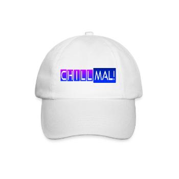 Chill mal! - Baseballkappe - Weiß/Weiß - Vorne
