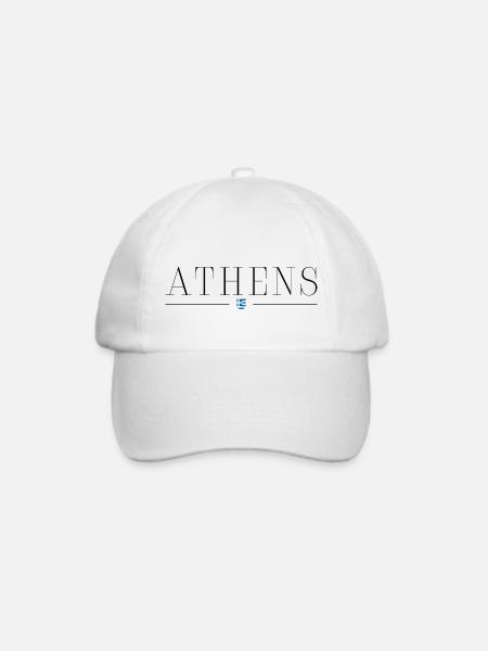 Ich liebe Athen - Baseballkappe - Weiß/Weiß