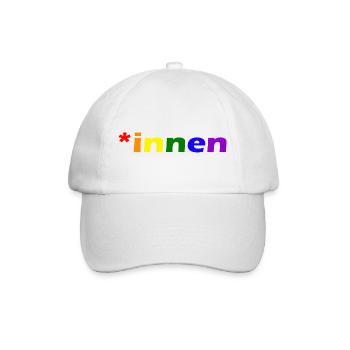 *innen Gendern - Baseballkappe - Weiß/Weiß - Vorne