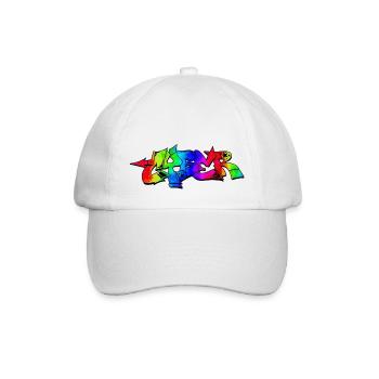 Graffiti Street Art Sprühfarben cooler Künstler Urban - Baseballkappe - Weiß/Weiß - Vorne