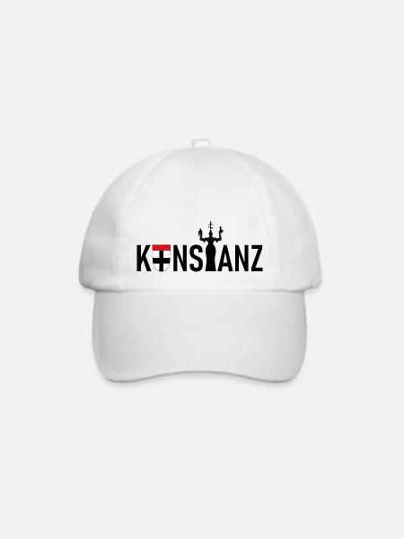 Konstanz - Imperia - Bodensee - Baden-Württemberg - Baseballkappe - Weiß/Weiß