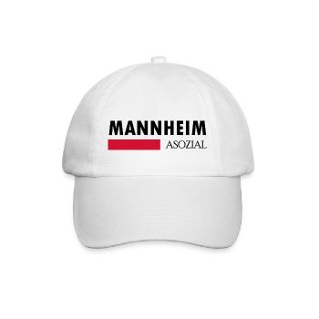 Mannheim Monnem Mannheimat - Baseballkappe - Weiß/Weiß - Vorne