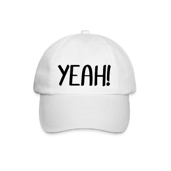 YEAH - Baseballkappe - Weiß/Weiß - Vorne