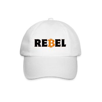 Krypto Rebel Bitcoin BTC reich - Baseballkappe - Weiß/Weiß - Vorne