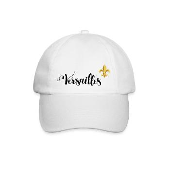 Versailles Schriftzug und Fleur-de-Lys - Baseballkappe - Weiß/Weiß - Vorne
