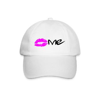 Kiss me - Baseballkappe - Weiß/Weiß - Vorne