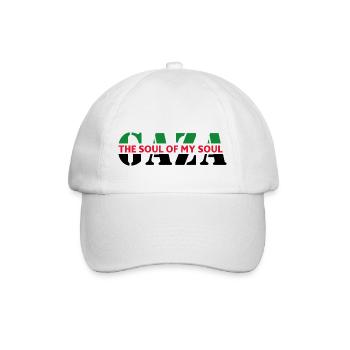 Gaza, Palestine, free palestina - Baseballkappe - Weiß/Weiß - Vorne