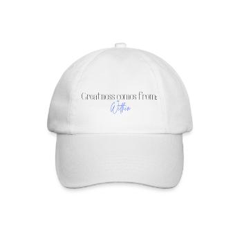 Größe von innen - Baseballkappe - Weiß/Weiß - Vorne