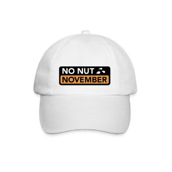 No Nut November - Baseballkappe - Weiß/Weiß - Vorne