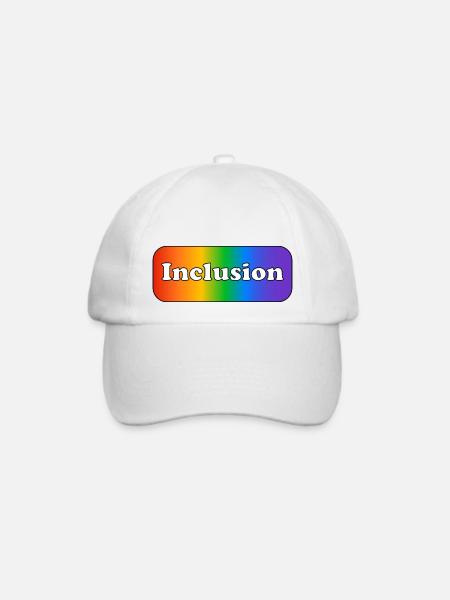 Inklusion Regenbogen - Baseballkappe - Weiß/Weiß