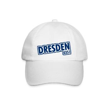 Dresden - 0351 - Vorwahl - Sachsen - Baseballkappe - Weiß/Weiß - Vorne