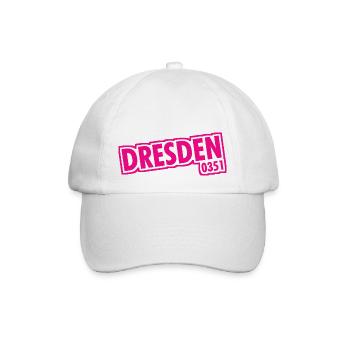 Dresden - 0351 - Vorwahl - Sachsen - Baseballkappe - Weiß/Weiß - Vorne