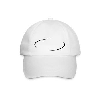 Modischer Kreis Schwarz - Baseballkappe - Weiß/Weiß - Vorne