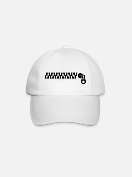 Zipper - Baseballkappe - Weiß/Weiß