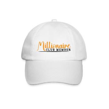 Millionaire Club Member 37 - Baseballkappe - Weiß/Weiß - Vorne