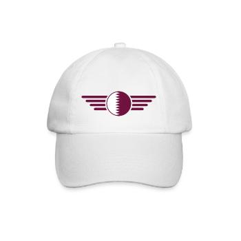 Ich liebe Katar, Eleganz Stil Design T-Shirt - Baseballkappe - Weiß/Weiß - Vorne