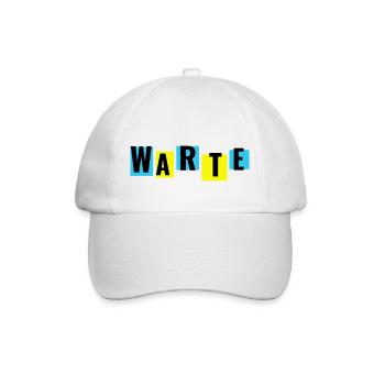 Warte, sag anderen dass sie warten sollen... - Baseballkappe - Weiß/Weiß - Vorne