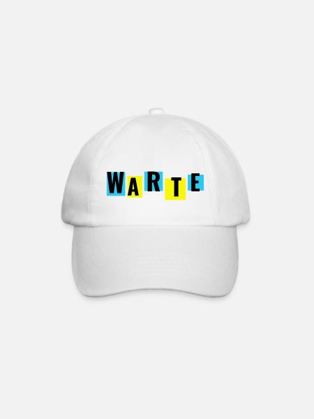 Warte, sag anderen dass sie warten sollen... - Baseballkappe - Weiß/Weiß