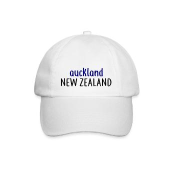 Auckland - New Zealand - Kiwi Aotearoa Neuseeland - Baseballkappe - Weiß/Weiß - Vorne