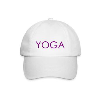 Yoga - Meditation - Mental Erholung - Relax - Baseballkappe - Weiß/Weiß - Vorne