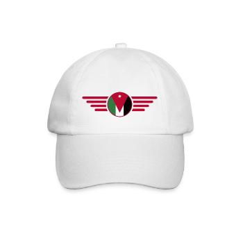 Ich liebe Jordanien, Stil Design T-Shirt - Baseballkappe - Weiß/Weiß - Vorne