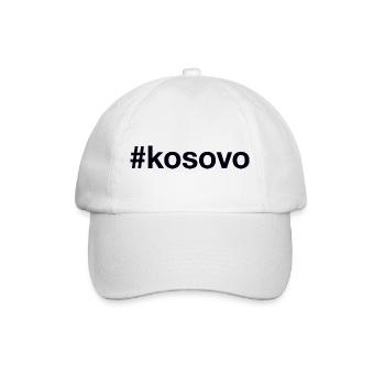 KOSOVO Hashtag - Baseballkappe - Weiß/Weiß - Vorne