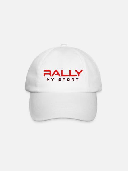 Rally my Sport 2 rot schwarz - Baseballkappe - Weiß/Weiß