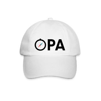 Opa Großvater Kompass Expedition Geschenkidee - Baseballkappe - Weiß/Weiß - Vorne