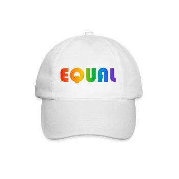 GLEICHER REGENBOGENTEXT - Baseballkappe - Weiß/Weiß - Vorne