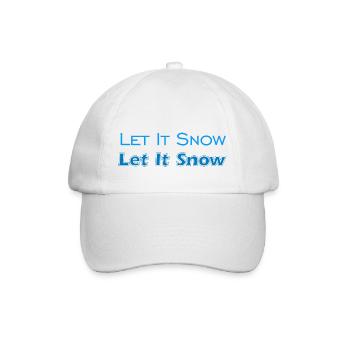 Let It Snow - Baseballkappe - Weiß/Weiß - Vorne