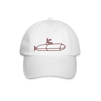 U-Boot Unterseeboot Tauchgang Tauchboot Kapitän - Baseballkappe - Weiß/Weiß - Vorne