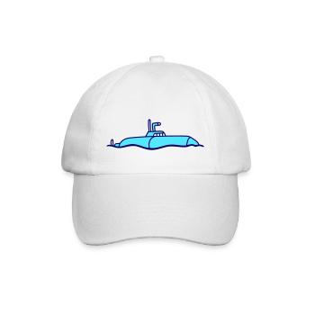 Aufgetauchtes U-Boot Wasseroberfläche Tauchgang - Baseballkappe - Weiß/Weiß - Vorne