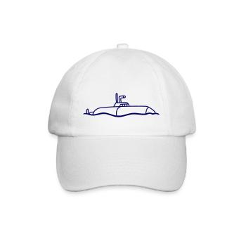 Aufgetauchtes U-Boot Wasseroberfläche Tauchgang - Baseballkappe - Weiß/Weiß - Vorne