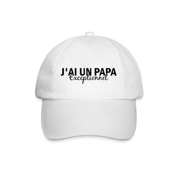 Außergewöhnlicher Vater - Baseballkappe - Weiß/Weiß - Vorne