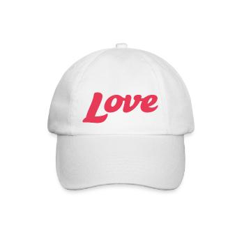 Liebe - Baseballkappe - Weiß/Weiß - Vorne